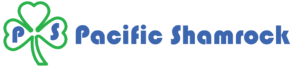 pacific shamrock logo and name with color