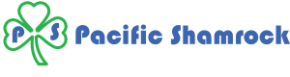 pacific shamrock logo and name with color